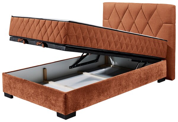 AMERICKÁ POSTEL, 120/200 cm, koňaková MID.YOU - Postele s úložným prostorem, Online Only