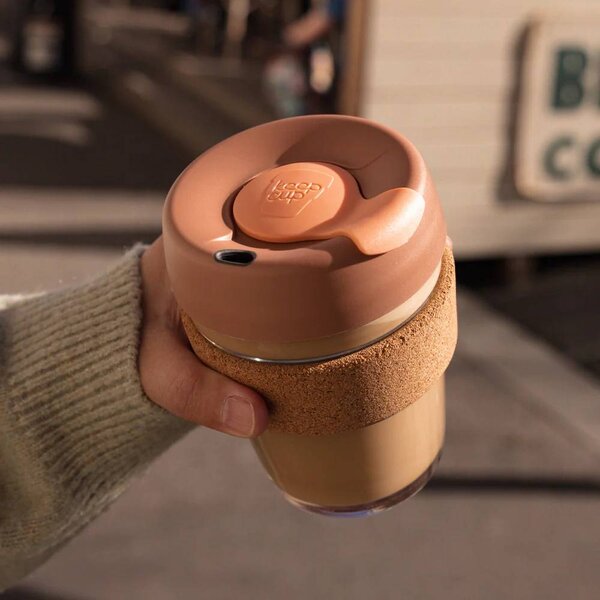 Skleněný hrnek KeepCup Brew Cork Frappe M, 340 ml
