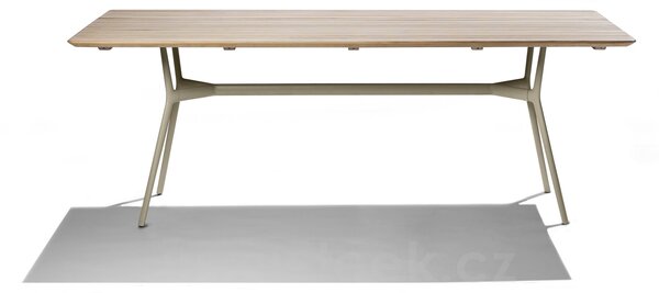 Tribu Jídelní stůl Branch, Tribu, obdélníkový 210x98x75 cm, rám hliník linen, deska hliník linen