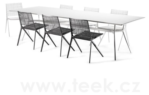 Tribu Jídelní stůl Branch, Tribu, obdélníkový 210x98x75 cm, rám hliník linen, deska hliník linen