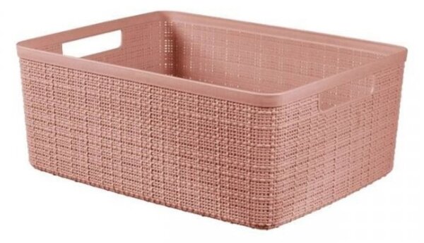 Curver JUTE 255194 Úložný koš 12 L, růžový CURVER