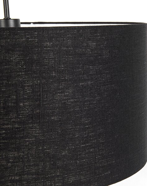 Moderní závěsné svítidlo černé s černým stínítkem 50 cm - Combi 1