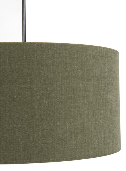 Závěsné svítidlo černé se zeleným stínítkem 50 cm - Combi 1