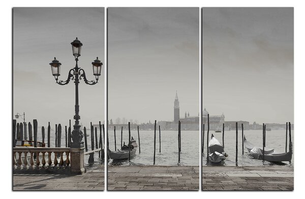 Obraz na plátně - Velký kanál a gondoly v Benátkách 1114QB (90x60 cm )
