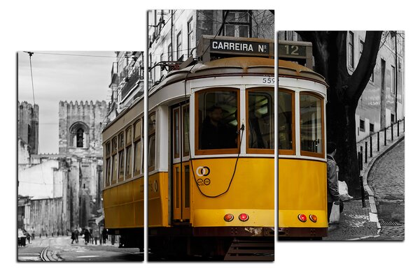 Obraz na plátně - Historická tramvaj v centru Lisabonu 1116C (90x60 cm)