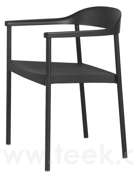 Tribu Hliníkové stohovatelné jídelní křeslo Illum, Tribu, hliník barva linen, výplet Batyline barva linen