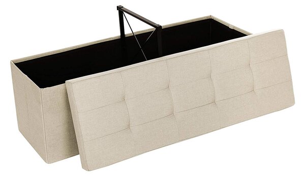 Taburet s úložným prostorem, 110 x 38 x 38, béžový LSF77BEV2
