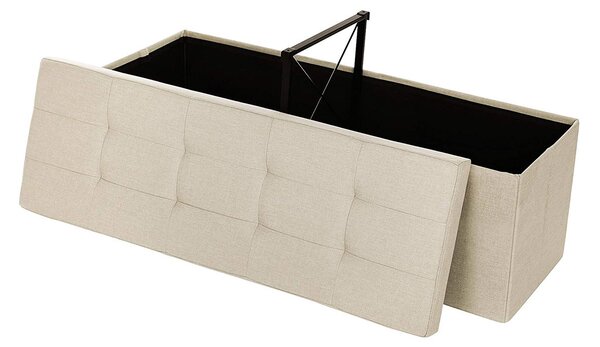 Taburet s úložným prostorem, 110 x 38 x 38, béžový LSF77BEV2
