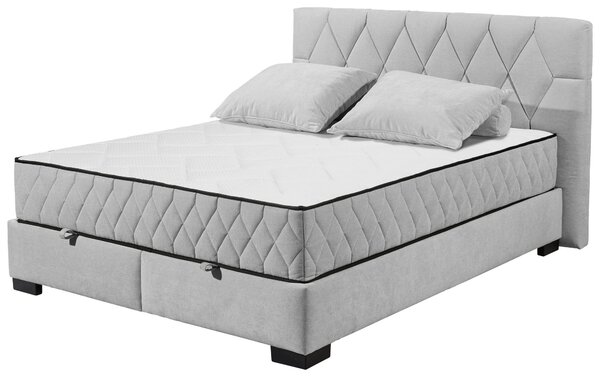 AMERICKÁ POSTEL, 160/200 cm, světle šedá MID.YOU - Postele s úložným prostorem, Online Only