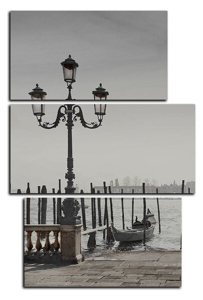 Obraz na plátně - Velký kanál a gondoly v Benátkách - obdélník 7114QC (90x60 cm)