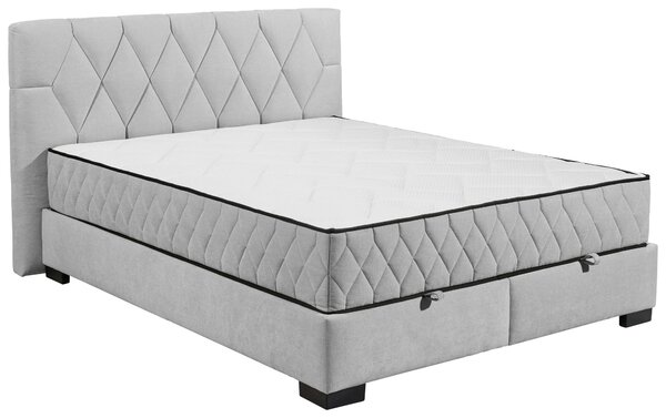 AMERICKÁ POSTEL, 160/200 cm, světle šedá MID.YOU - Postele s úložným prostorem, Online Only