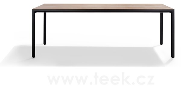 Tribu Jídelní stůl Illum, Tribu, obdélníkový 212x71x76 cm, rám hliník barva white, deska teak