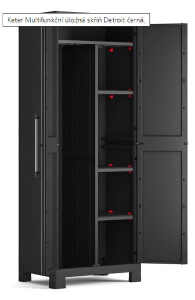 KIS Detroit 96361000022 Skříň vysoká, dělená, šířka 65 cm, černá
