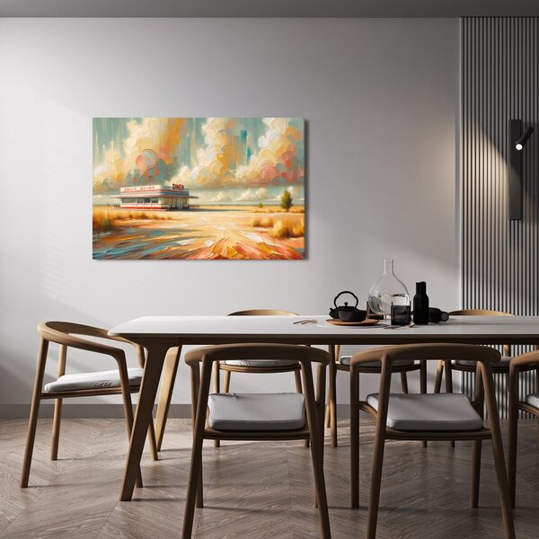 Obraz osamělý diner pod oblohou