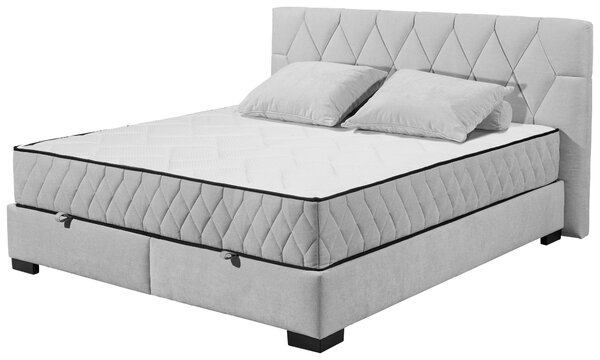 AMERICKÁ POSTEL, 180/200 cm, světle šedá MID.YOU - Postele s úložným prostorem, Online Only