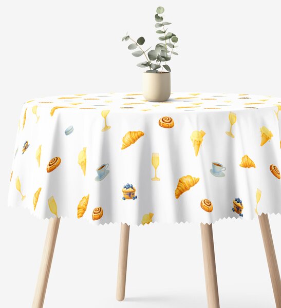 Goldea kulatý teflonový ubrus - chuť paříže Ø 130 cm