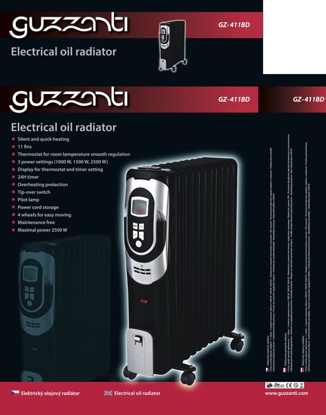Olejový radiátor Guzzanti GZ 411BD Guzzanti