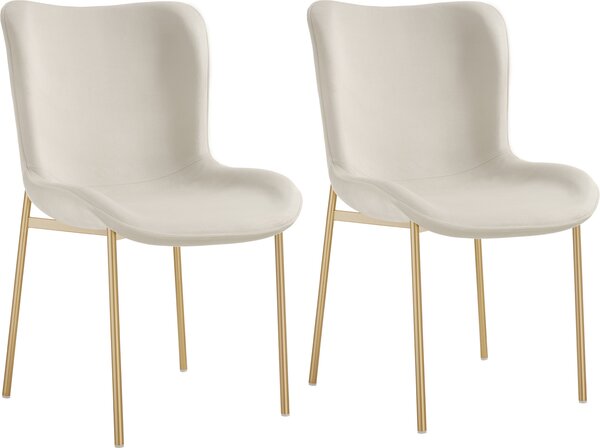 Tectake® Tessa čalouněná židle ergonomického tvaru s vysokým opěradlem 54 x 62 x 90 cm