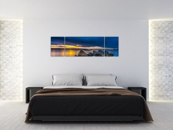 Obraz - Mraky nad vodou (170x50 cm)
