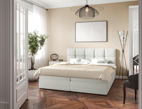 AMERICKÁ POSTEL, 140/200 cm, bílá MID.YOU - Postele s úložným prostorem, Online Only