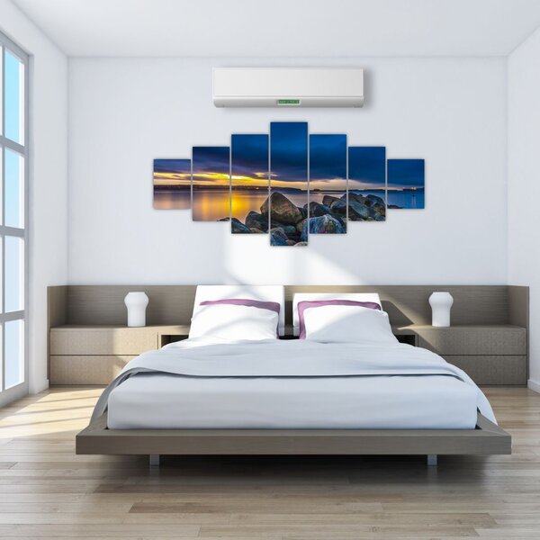 Obraz - Mraky nad vodou (210x100 cm)