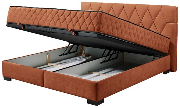 AMERICKÁ POSTEL, 180/200 cm, koňaková MID.YOU - Postele s úložným prostorem, Online Only