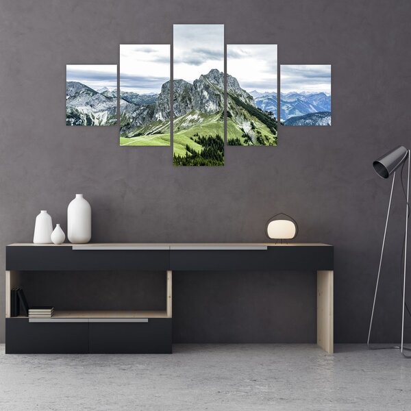 Obraz - Vrcholy hor (125x70 cm)