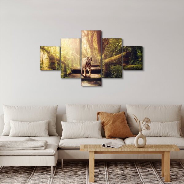 Obraz tygra v džungli (125x70 cm)