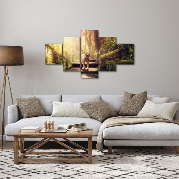 Obraz tygra v džungli (125x70 cm)