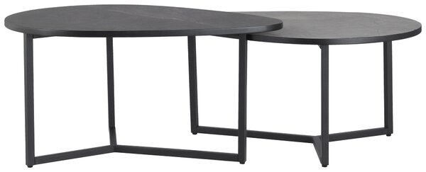 SADA KONFERENČNÍCH STOLKŮ, světle šedá, tmavě šedá, kov, kompozitní dřevo, 83/40/36,5/59 cm MID.YOU - Konferenční stolky, Online Only