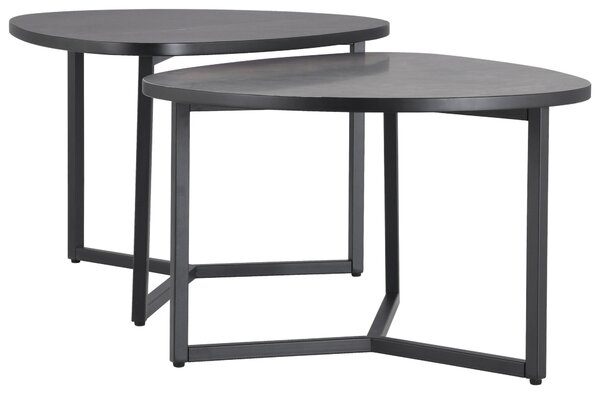 SADA KONFERENČNÍCH STOLKŮ, světle šedá, tmavě šedá, kov, kompozitní dřevo, 83/40/36,5/59 cm MID.YOU - Konferenční stolky, Online Only