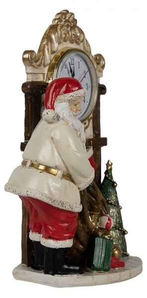 Stolní hodiny s vánoční dekorací Santa Clause - 15*7*22 cm - Clayre & Eef