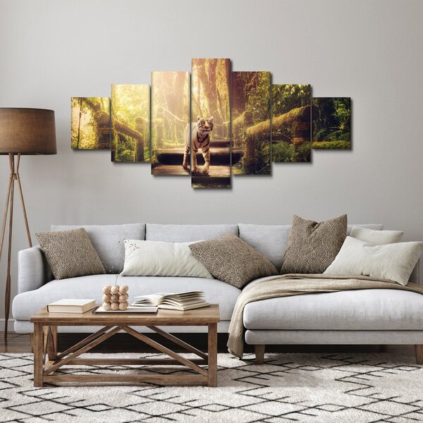 Obraz tygra v džungli (210x100 cm)
