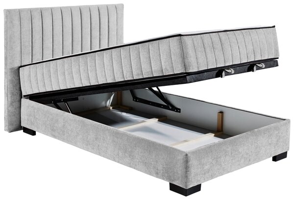 AMERICKÁ POSTEL, 120/200 cm, světle šedá MID.YOU - Postele s úložným prostorem, Online Only