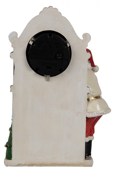 Stolní hodiny s vánoční dekorací Santa Clause - 15*7*22 cm - Clayre & Eef