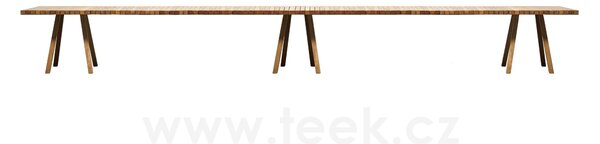 Tribu Teakový jídelní stůl Vis a Vis, Tribu, obdélníkový 700x99x75 cm, rám teak, deska teak