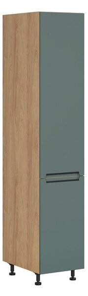 BRW Kuchyně Family Line Iris D-40/207-L/L, dub hikora/boho green matt
