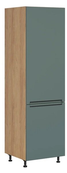 BRW Kuchyně Family Line Iris DL-60/207-P/P, dub hikora/boho green matt