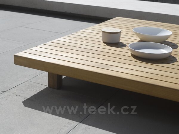 Tribu Teakový konferenční stolek Vis a Vis sofa, Tribu, čtvercový 99x99x18 cm