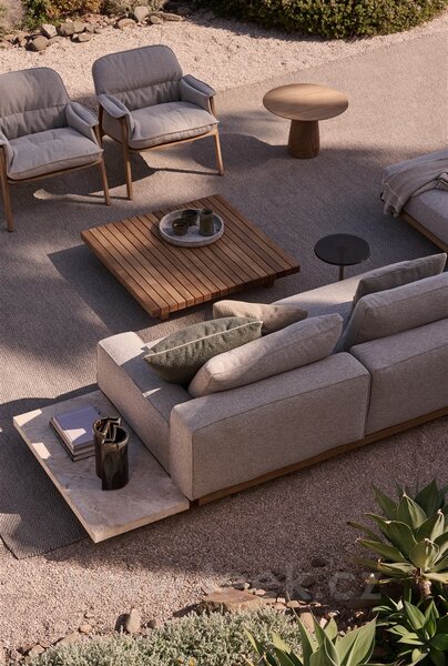 Tribu Teakový konferenční stolek Vis a Vis sofa, Tribu, čtvercový 99x99x18 cm