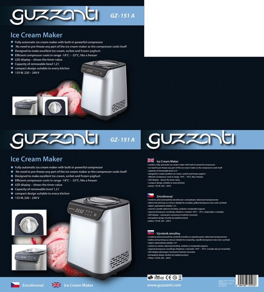 Zmrzlinovač Guzzanti GZ 151A Guzzanti