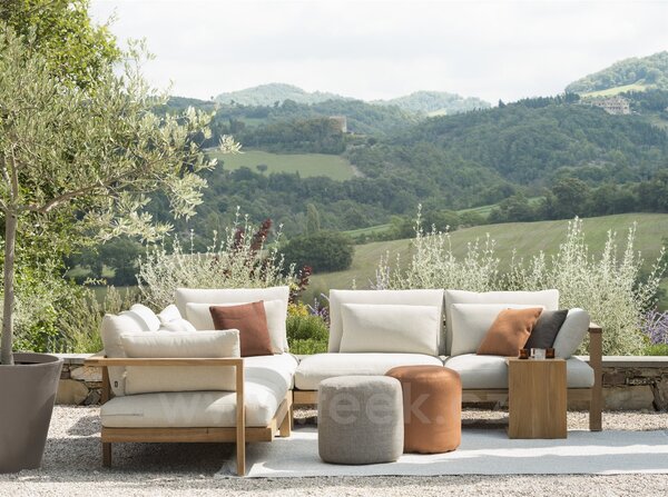 Tribu Rám pro ukončovací pravostranný díl Pure Sofa, Tribu, 193x98x63 cm, rám teak, bez sedáků