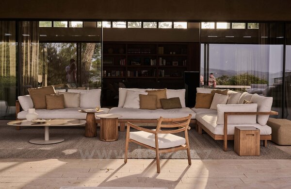 Tribu Rám pro ukončovací pravostranný díl Pure Sofa, Tribu, 193x98x63 cm, rám teak, bez sedáků