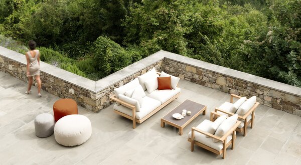 Tribu Rám pro 2-místnou pohovku Pure Sofa, Tribu, 200x98x63 cm, rám teak, bez sedáků