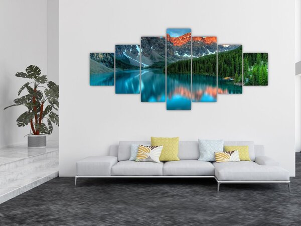 Obraz tyrkysového jezera (210x100 cm)