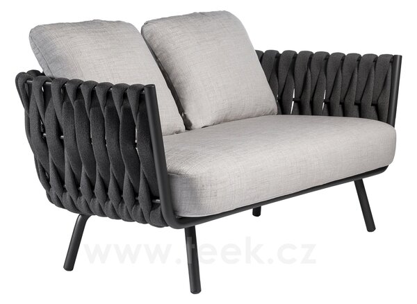 Tribu 2-místná pohovka Tosca, Tribu, 163x74x69 cm, rám lakovaná nerez linen, výplet barva linen, bez polstrování