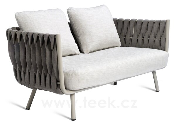 Tribu 2-místná pohovka Tosca, Tribu, 163x74x69 cm, rám lakovaná nerez linen, výplet barva linen, bez polstrování