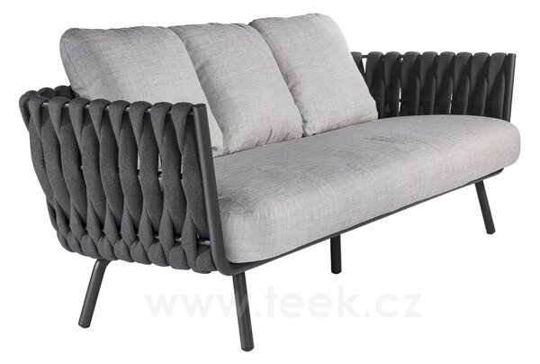 Tribu 3-místná pohovka Tosca, Tribu, 233x74x69 cm, rám lakovaná nerez linen, výplet barva linen, bez polstrování