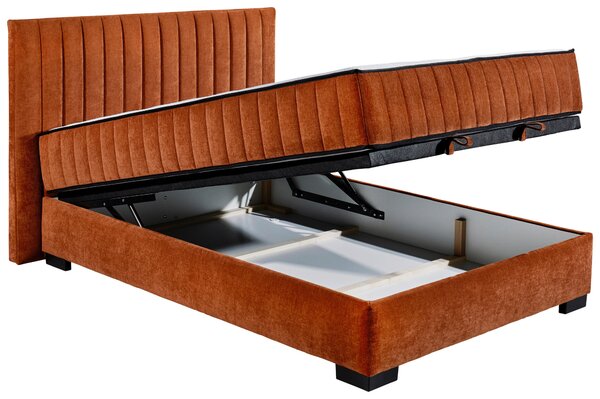 AMERICKÁ POSTEL, 140/200 cm, koňaková MID.YOU - Postele s úložným prostorem, Online Only