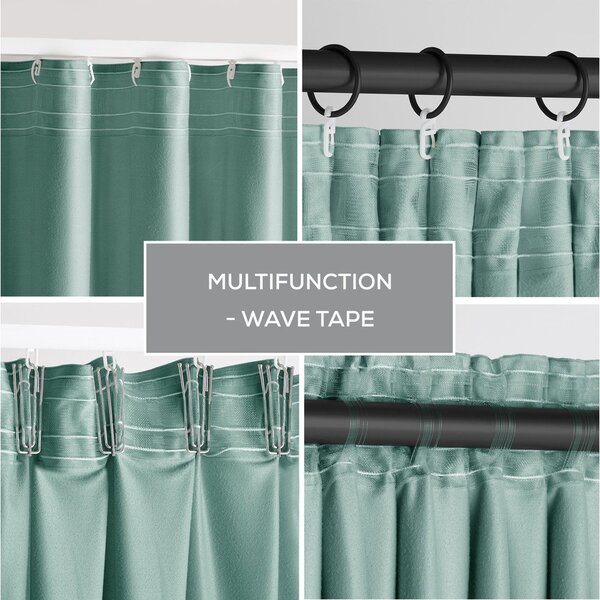 Světle zelený sametový dimout závěs 140x245 cm Pleat – Restilo